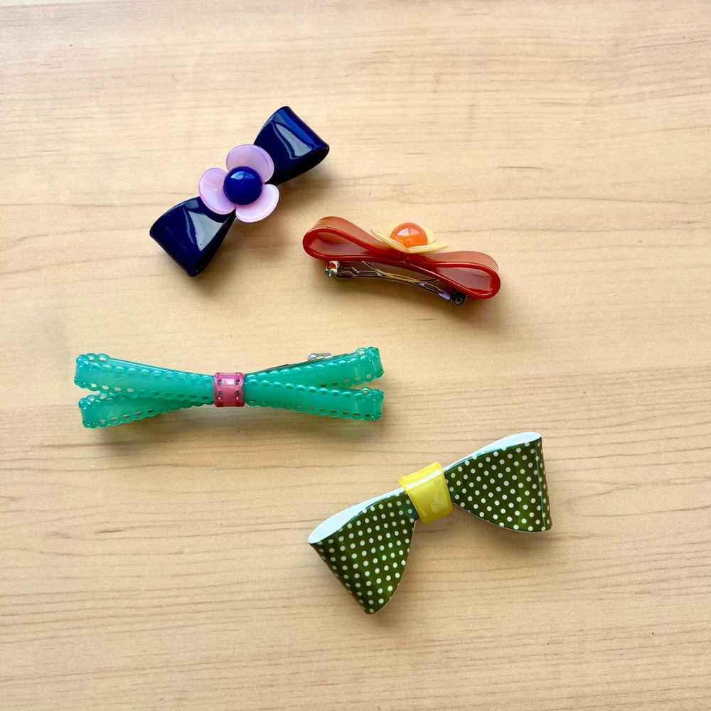 Colorful bow Hair Clip Set
